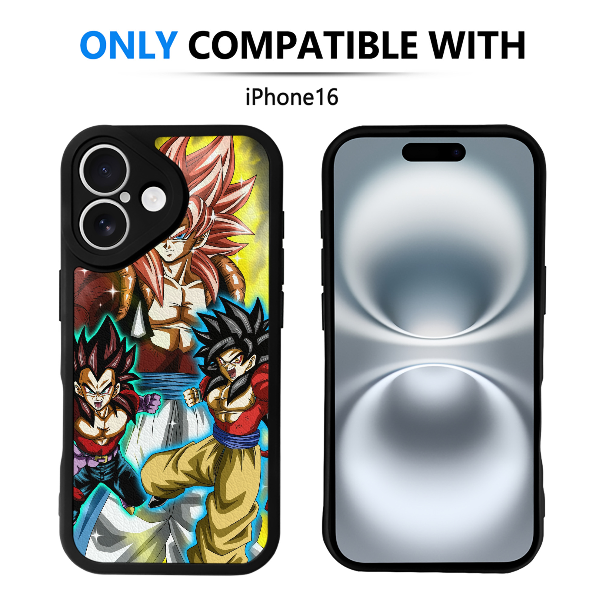 （画像用） ドラゴンボール DRAGON BALL 【iPhone 16シリーズ対応】シリコンスマホケース（レザー調） 材質：シリコン